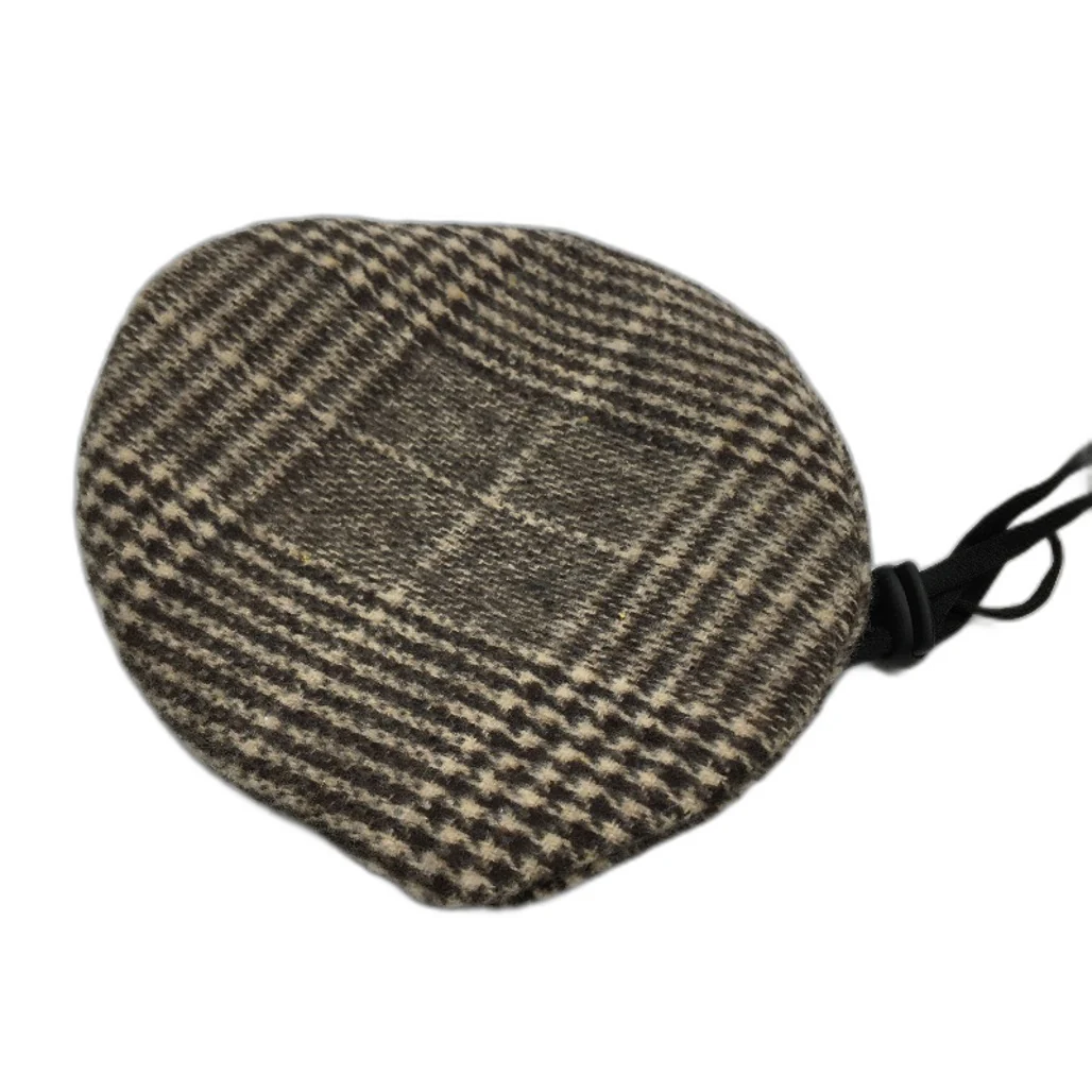 Milo & Mink Brown Plaid Faux Fur Trim Dog Coat Harness With Hat & Leash Size S - Image 4
