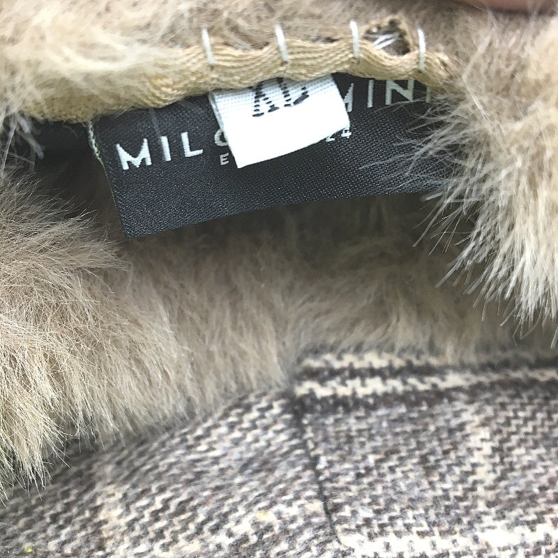 Milo & Mink Brown Plaid Faux Fur Trim Dog Coat Harness With Hat & Leash Size S - Image 8