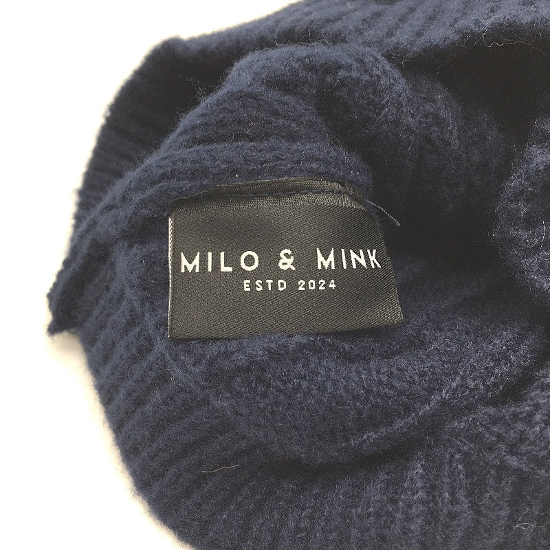 Milo & Mink Navy Doggy Thick Knitted Pullover Sweater Dog Jumper Size Small - Image 4