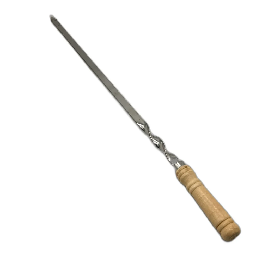 Antallcky 12 Pack 22 Inch BBQ Stainless Steel Skewers with Wooden Handle NEW - Image 2