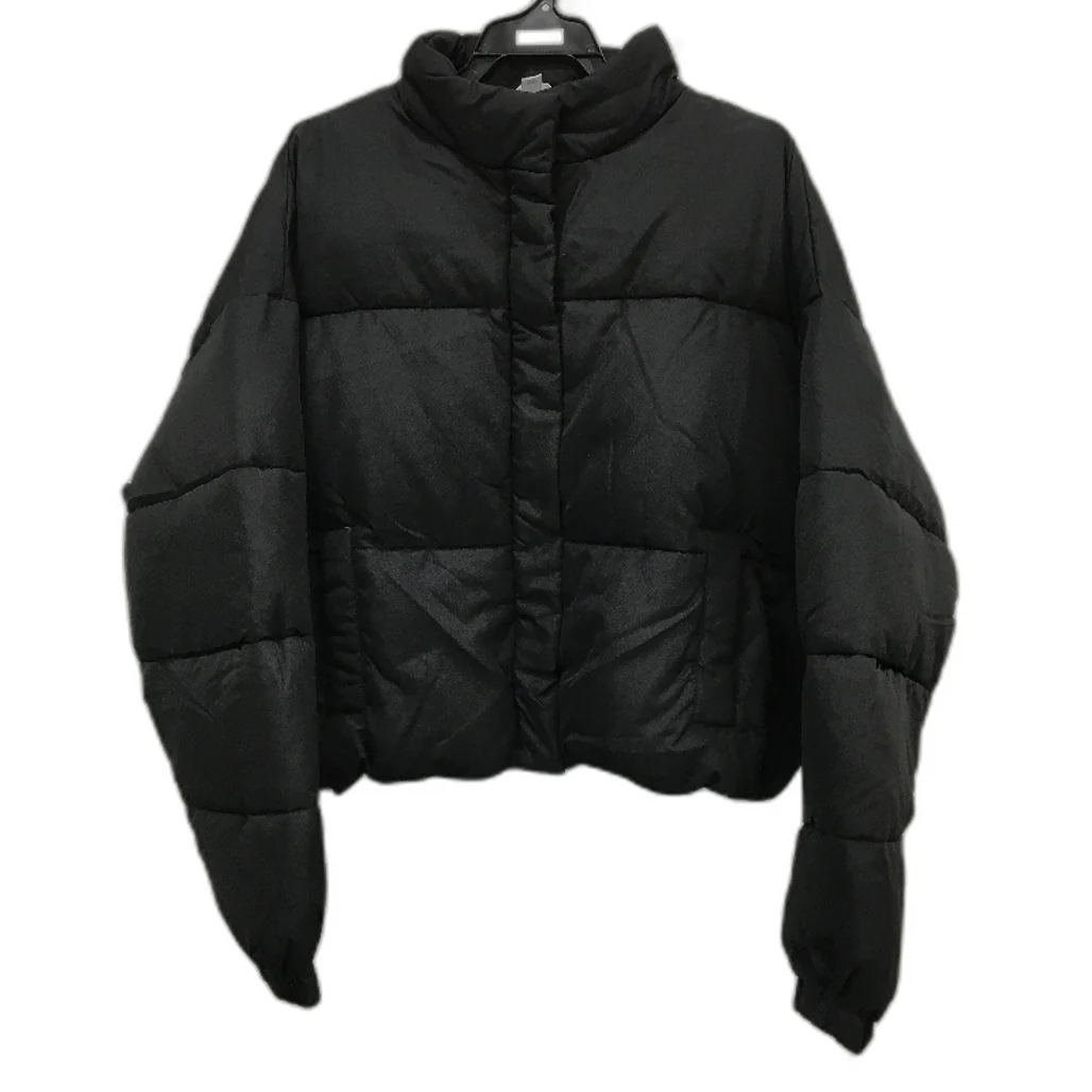 Subtitled Black Casey Cropped Puffer Jacket Ladies Size L NEW