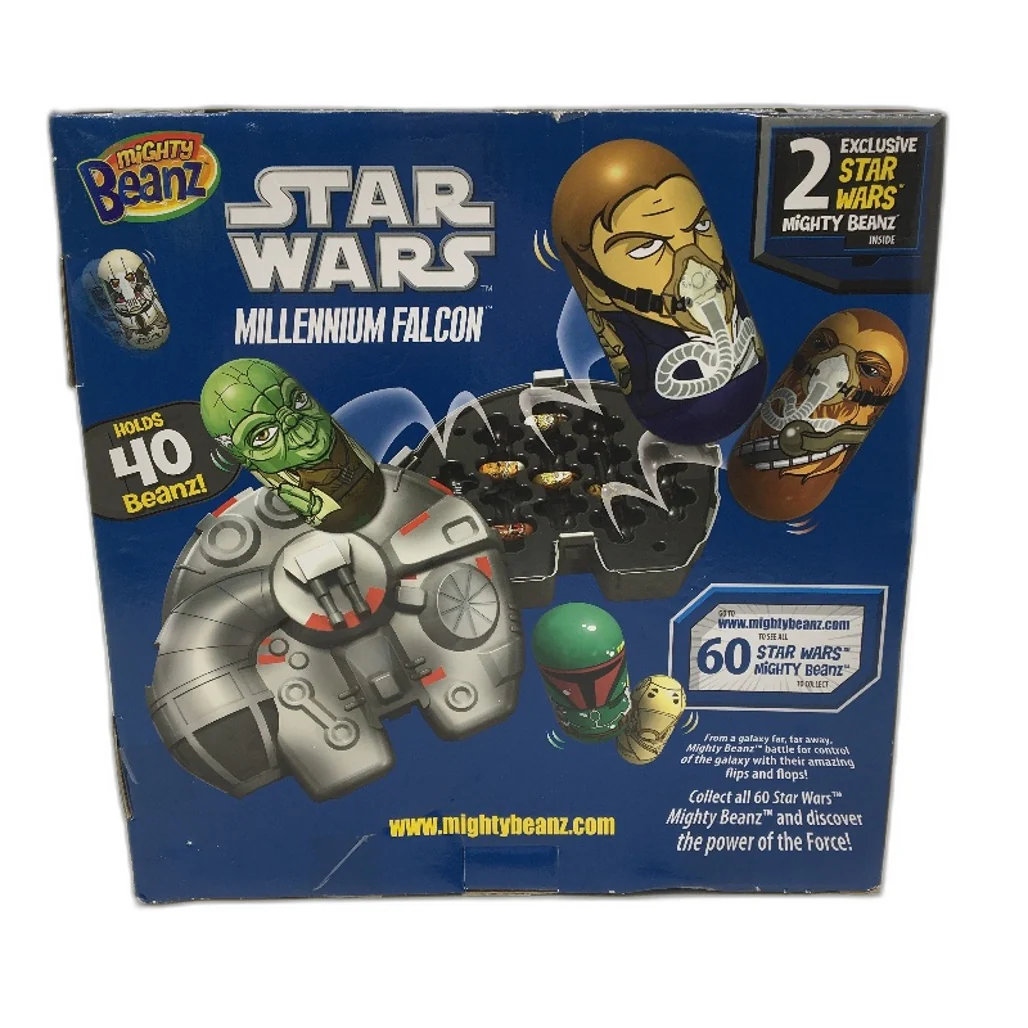 VINTAGE Collectable 2011 Moose Star Wars Millennium Falcon & 2 Mighty Beanz NEW - Image 2