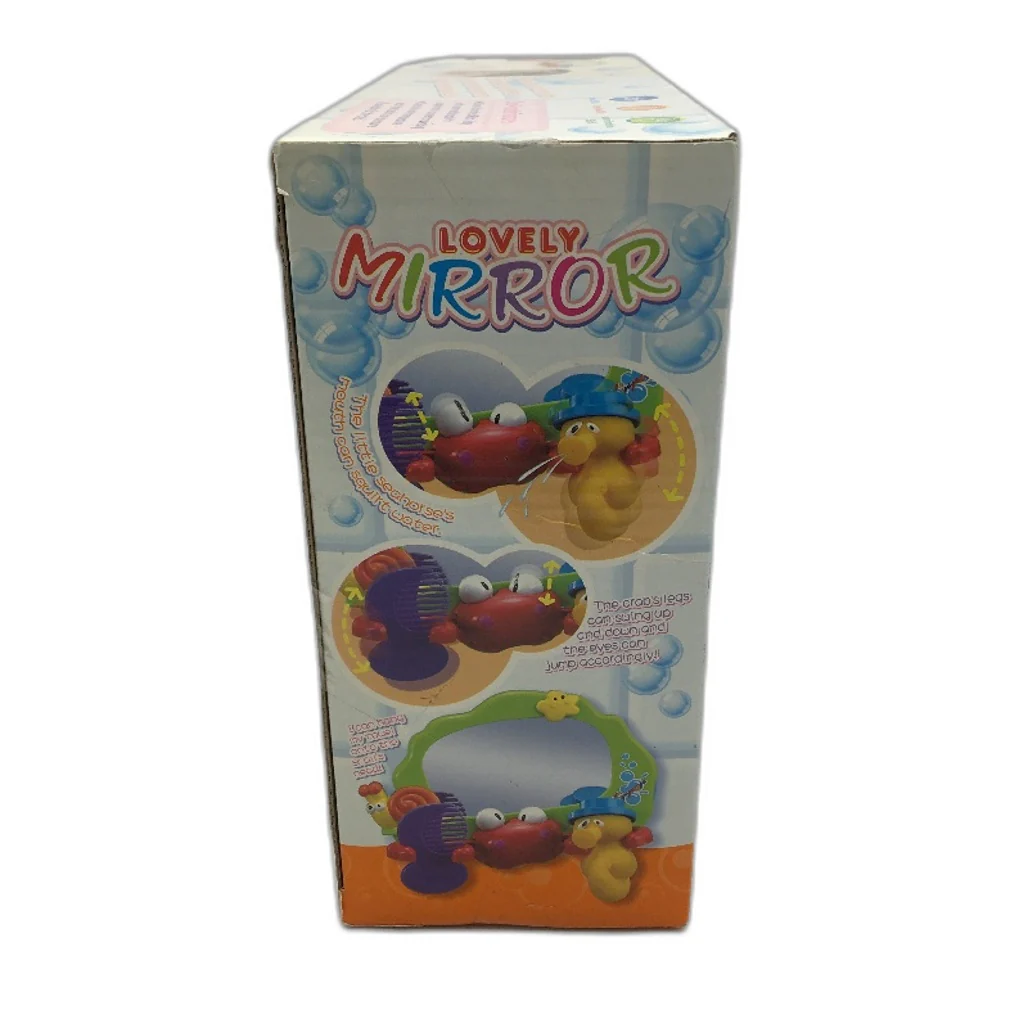 Suction Cup Lovely Mirror Bath Toy Inc Com & Seahorse Water Squirter NEW - Image 3