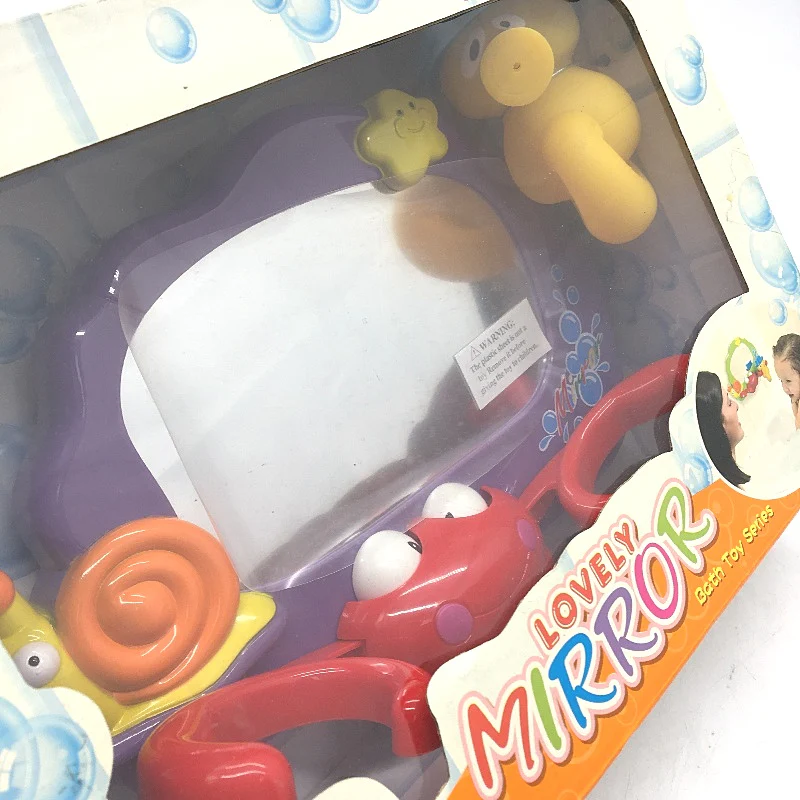 Suction Cup Lovely Mirror Bath Toy Inc Com & Seahorse Water Squirter NEW - Image 4