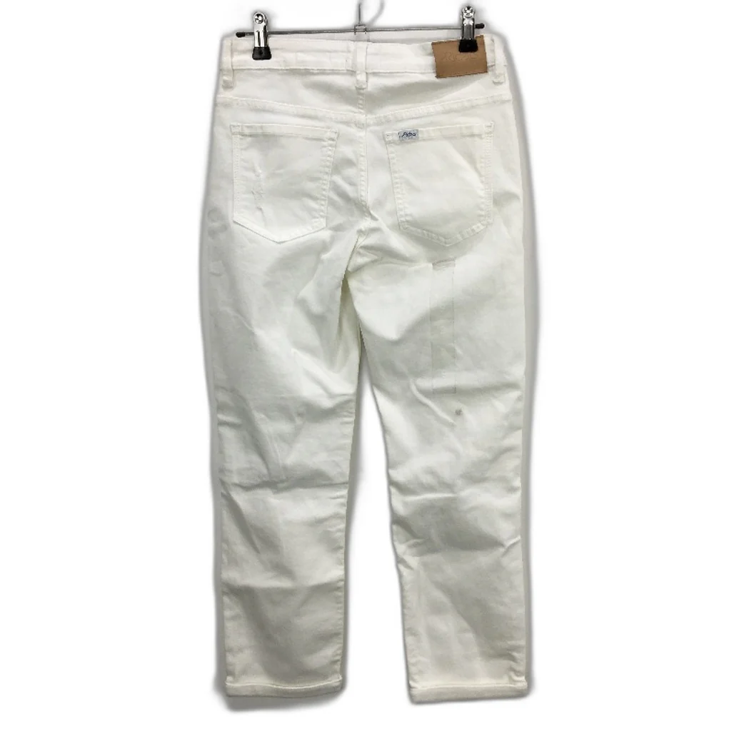Riders by Lee White Slim Crop Ripped Cuffed Ankle Denim Jeans Ladies Size 9 - Image 2