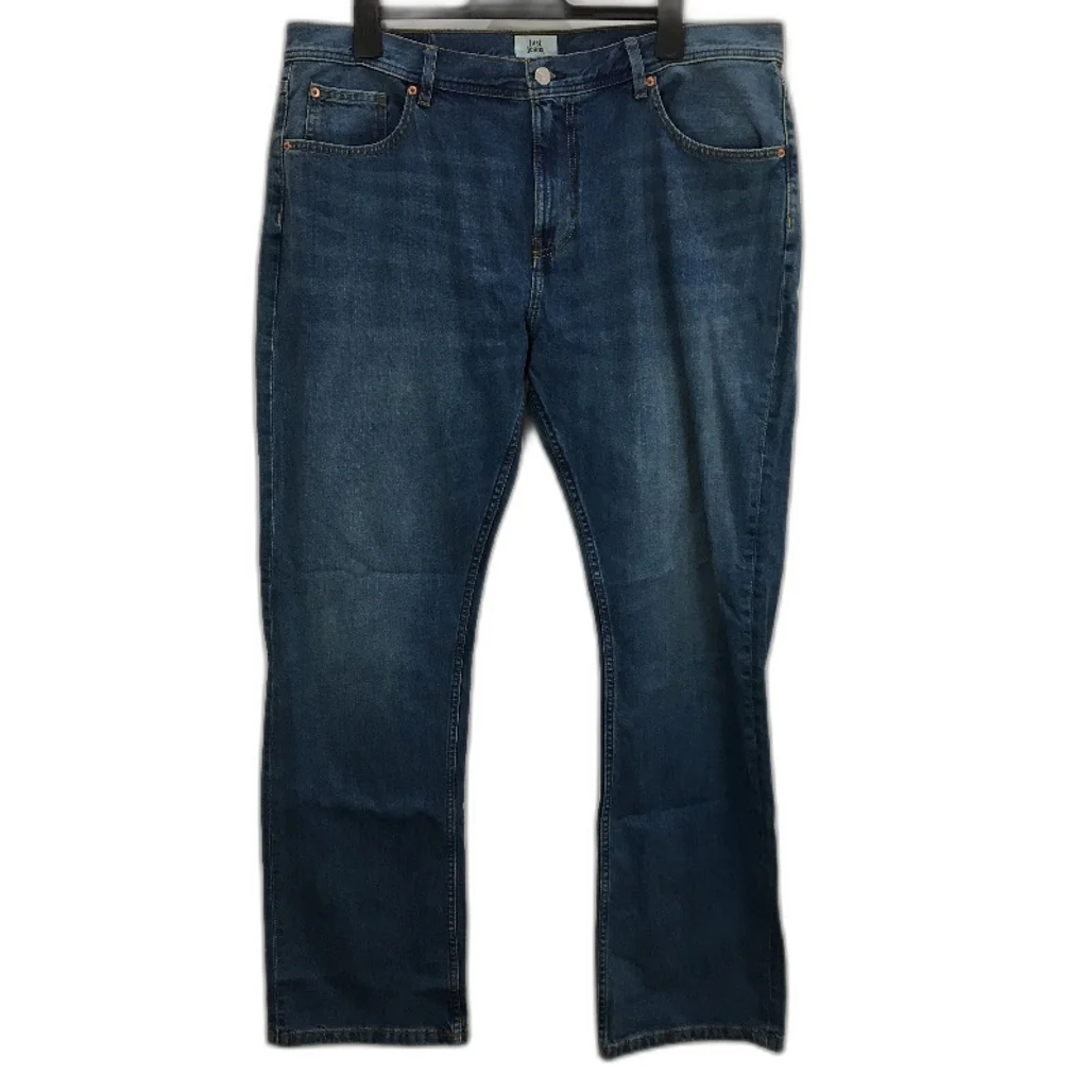 Just Jeans Blue Washed Regular Bootcut Denim Jeans Mens Size W40 L34