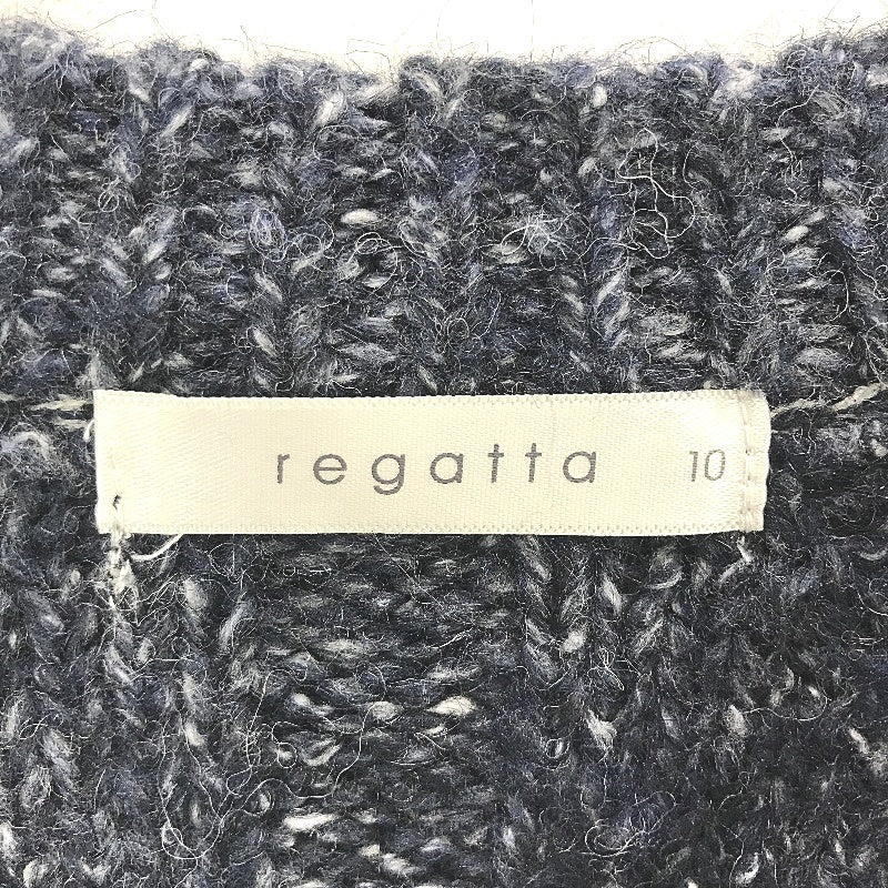 Regatta Dark Grey Round Neck Ribbed Sleeve Knit Top Ladies Size 10 NEW - Image 3