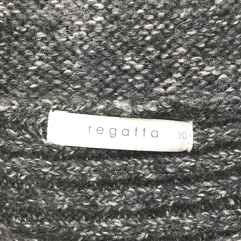 Regatta Charcoal High Neck Ribbed Sleeve Knit Top Ladies Size 10 NEW - Image 3