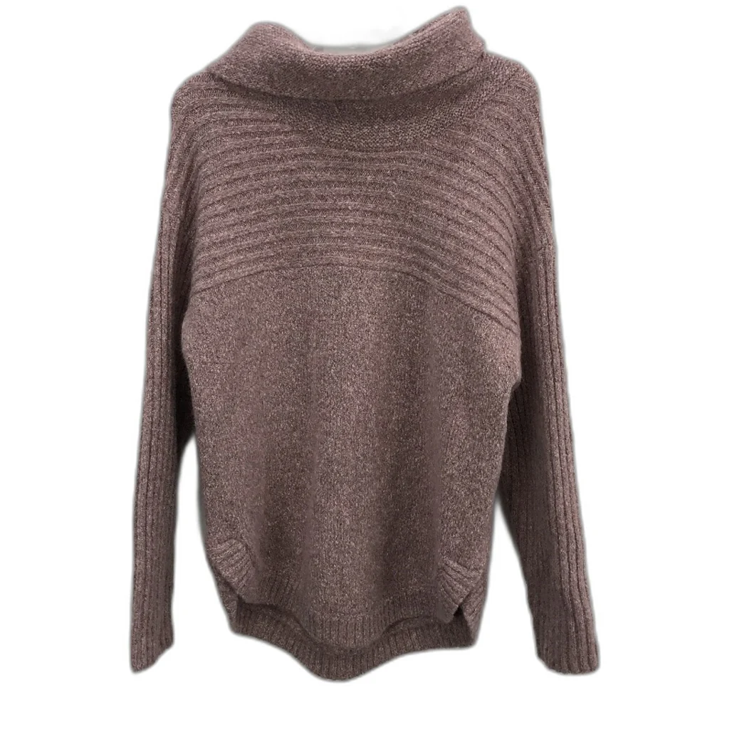 Regatta Pink High Roll Neck Ribbed Sleeve Knit Top Ladies Size 10 NEW