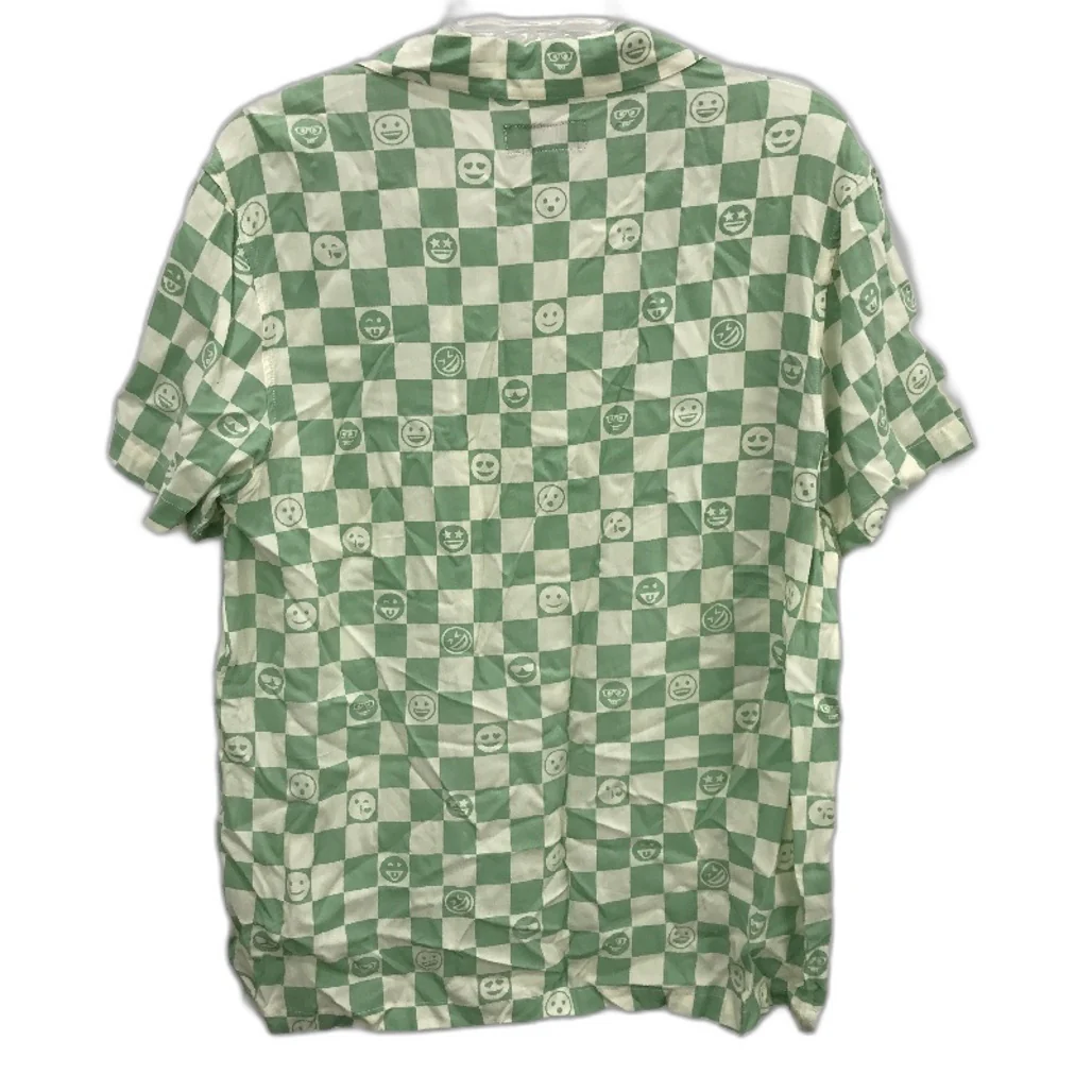 Kenji Light Green Checkered Face Design Button Regular Fit Shirt Mens Size M NEW - Image 2