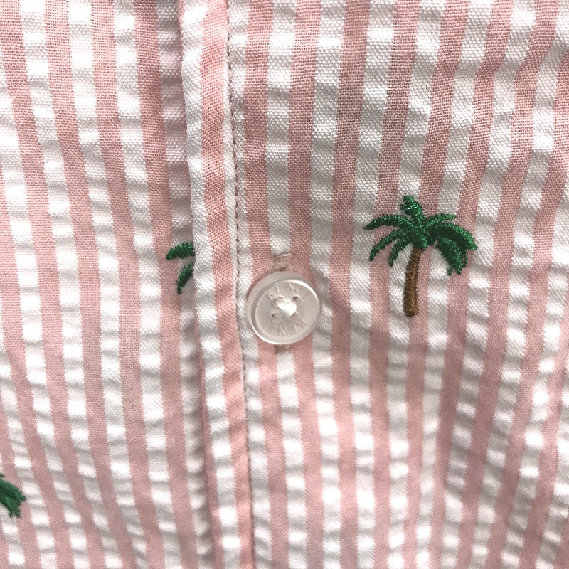 Kenji Pink Palm Tree Design Button Up Slim Fit Summer Shirt Mens Sz M NEW - Image 4