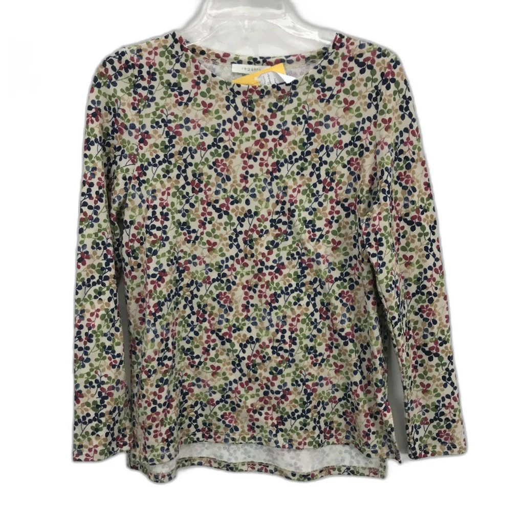 Regatta Beige Multicoloured Leaf Soft Touch L/Sleeve Tunic Top Ladies Siz 10 NEW