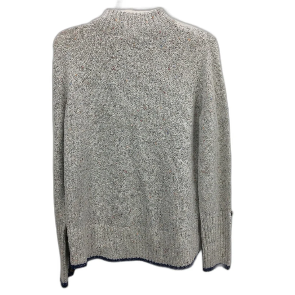 Regatta Silver Grey Fleck Ribbed Neck Small Gauge Knit Jumper Ladies Sz 10 NEW - Image 2