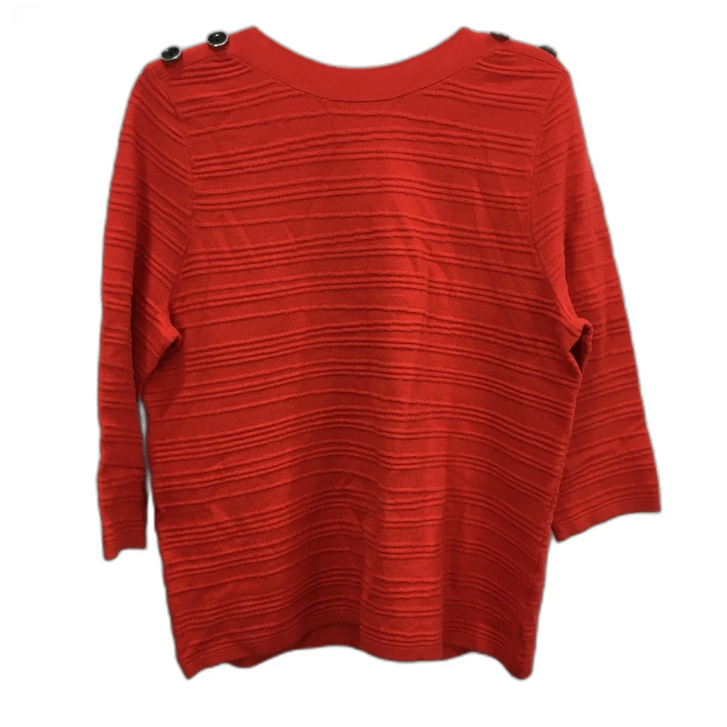 Regatta Red Button Shoulder Soft Touch Mid Length Sleeve Top Ladies Size 10 NEW