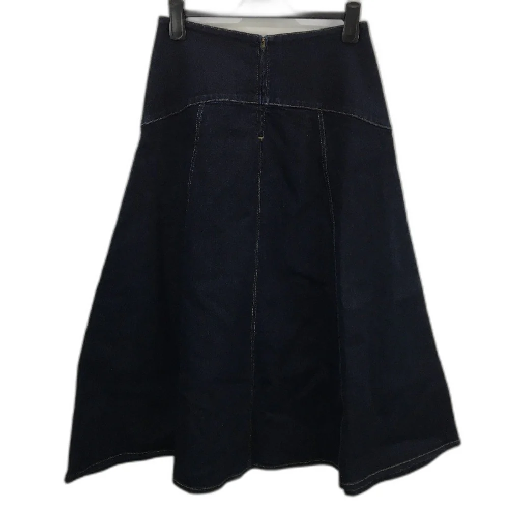 Basque Myer Sample Dark Blue Long Denim ALine Skirt Ladies Size 8 NEW - Image 2