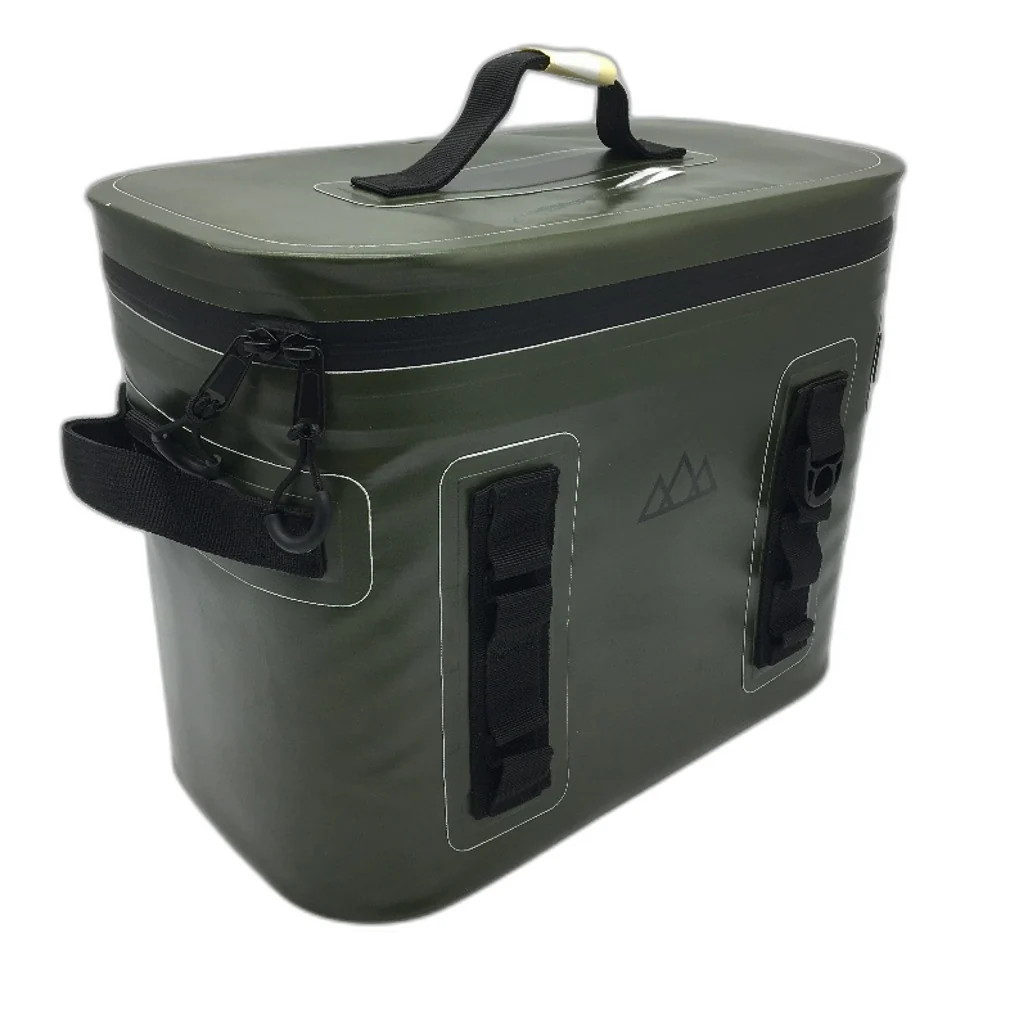 Outdoors Adventurer Water Resistant Insulated Green 12 Can Cooler Bag & Strap