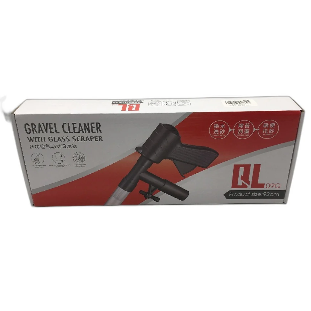 QL09G 92cm Manual Air Pump Fish Tank Gravel Cleaner with Class Scraper NEW - Image 5