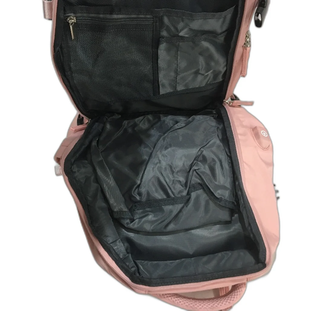 Multipurpose Outdoor Pink Travel Carry On Backpack with USB Charging Socket NEW - Image 5