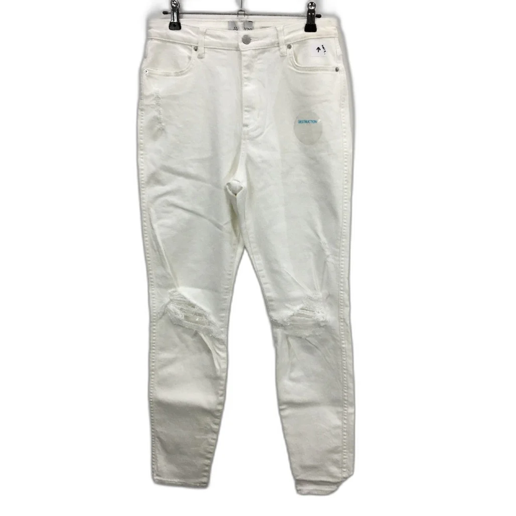 Riders by Lee White Ripped Hi-Rider High Rise Denim Jeans Ladies Size 11