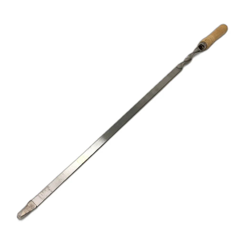 Antallcky 12 Pack 23.5 Inch BBQ Stainless Steel Skewers with Wooden Handle NEW - Image 2