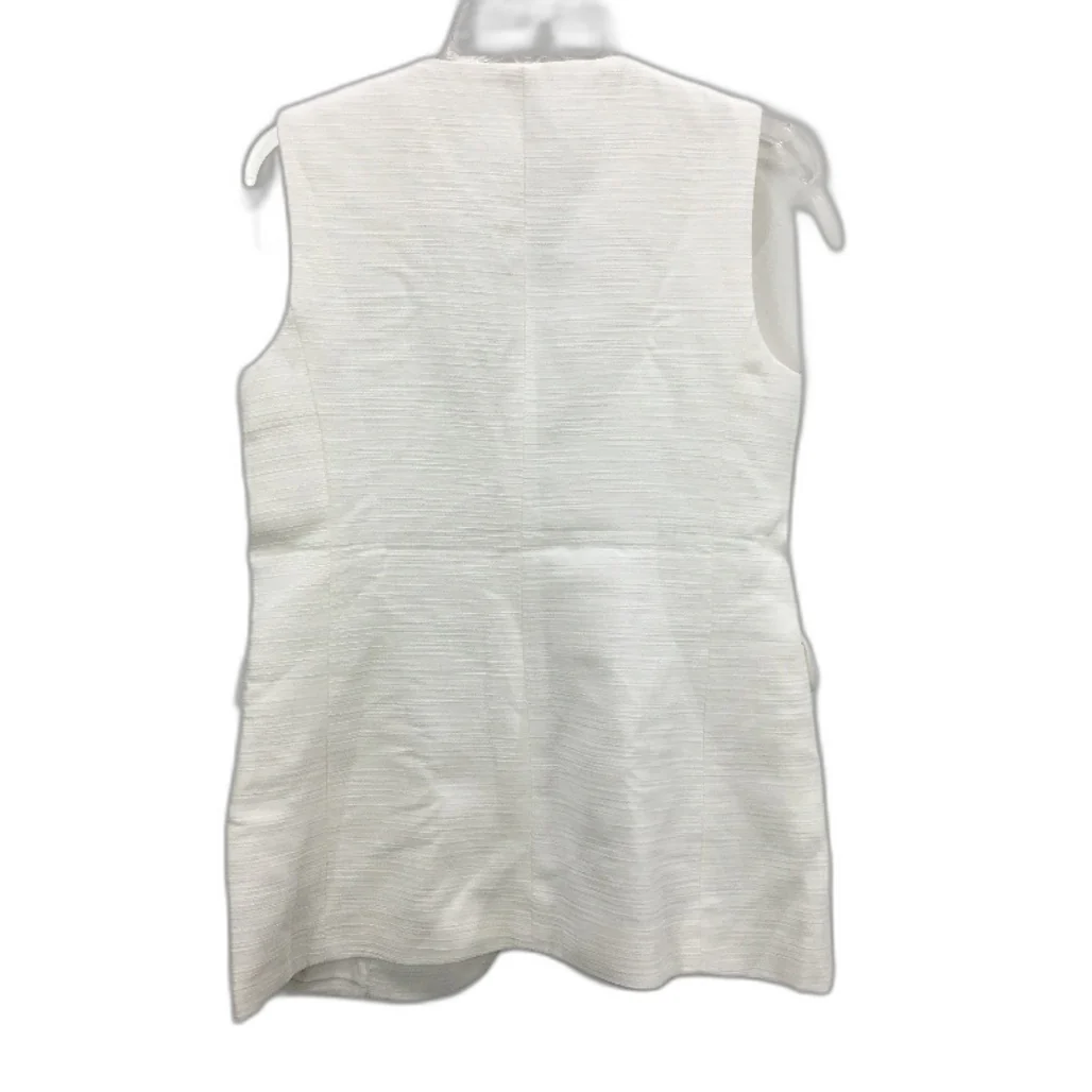 Dotti Ellie White Longline Vest Single Button Closure Ladies Size AU 8 NEW - Image 2