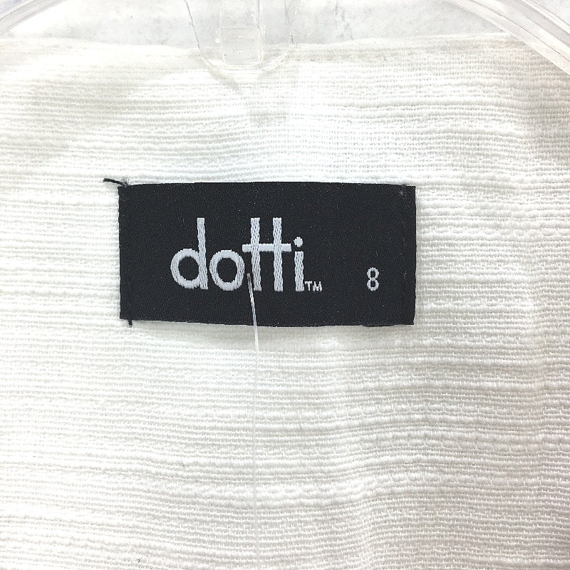 Dotti Ellie White Longline Vest Single Button Closure Ladies Size AU 8 NEW - Image 4