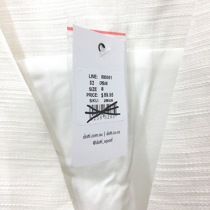Dotti Ellie White Longline Vest Single Button Closure Ladies Size AU 8 NEW - Image 5