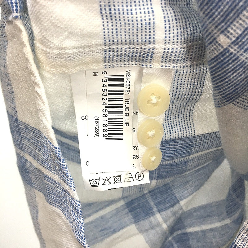 Jeanswest Plaid Blue & White Patterned Long Sleeve Shirt Mens Size Medium - Image 4