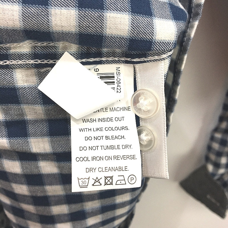 Jeanswest Robinson Check Navy & White Long Sleeve Shirt Mens Size Medium - Image 4