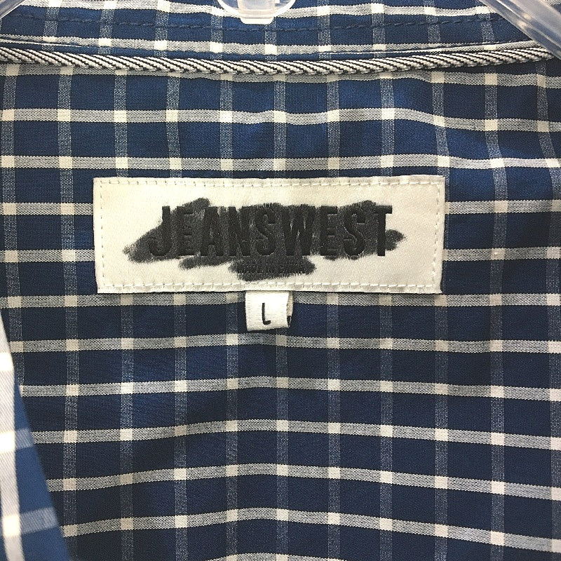 Jeanswest Jeremy Check Navy & White Long Sleeve Shirt Mens Size Large - Image 3