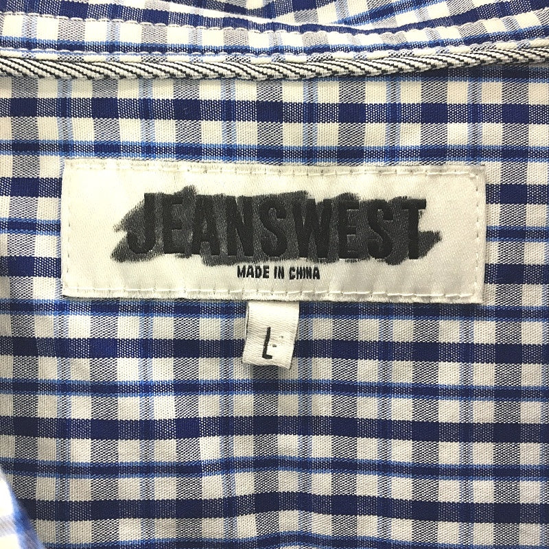 Jeanswest Easton Check Navy & White Long Sleeve Shirt Mens Size Large - Image 3