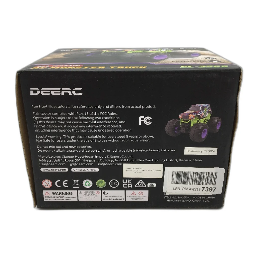 DEERC All-Terrain RC Monster Truck Off-Road Remote Control Car SL-356A Age 8 - Image 8