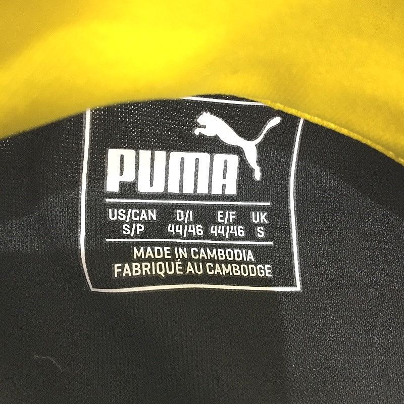 PUMA Spirit II Poly Quarter Zip Jumper Top Black & Cyber Yellow Mens Size S NEW - Image 4