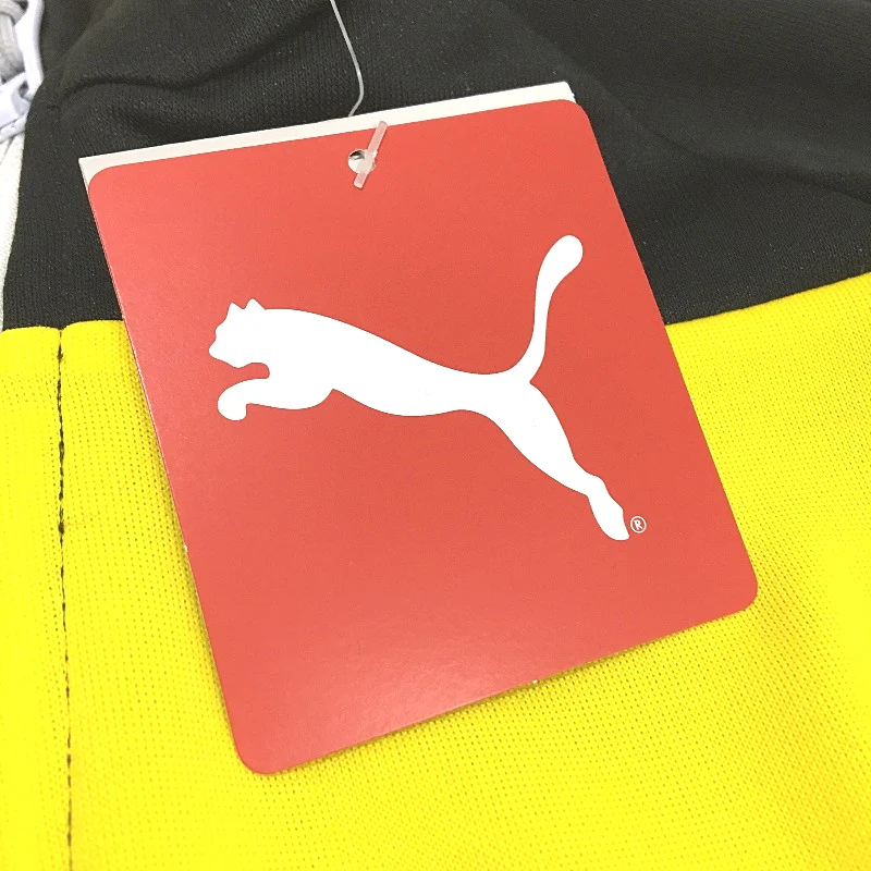 PUMA Spirit II Poly Quarter Zip Jumper Top Black & Cyber Yellow Mens Size S NEW - Image 5