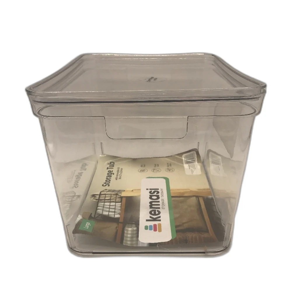 Kemasi 12 Pack Large Clear BPA Free Storage Tub Organizer With Removable Lid NEW - Image 4