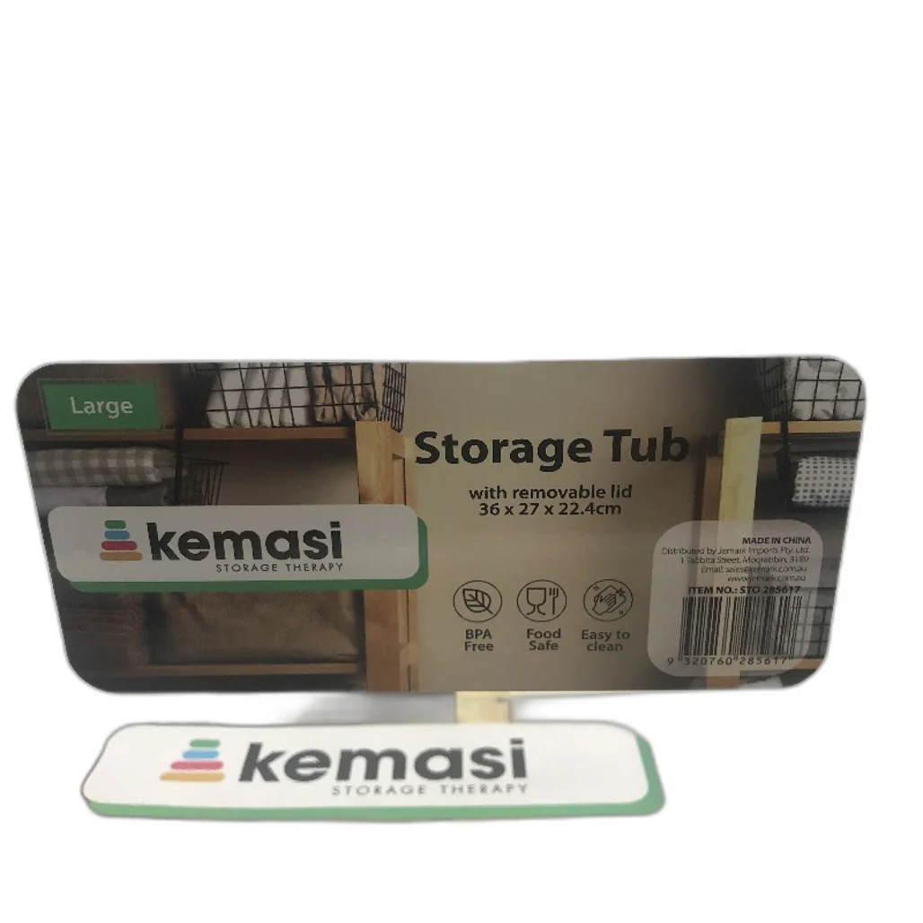 Kemasi 12 Pack Large Clear BPA Free Storage Tub Organizer With Removable Lid NEW - Image 5
