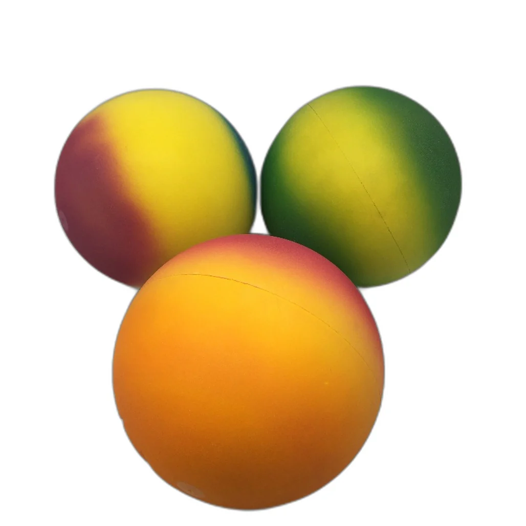 3 Pack of Approx 23cm Multi Colourful Soft Foam Bouncing Balls DEMO - Image 2