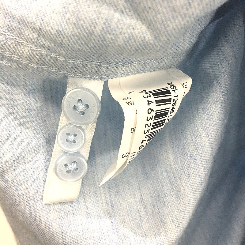Jeanswest Light Blue Plain Long Sleeve Button Up Shirt Mens Size Large - Image 4