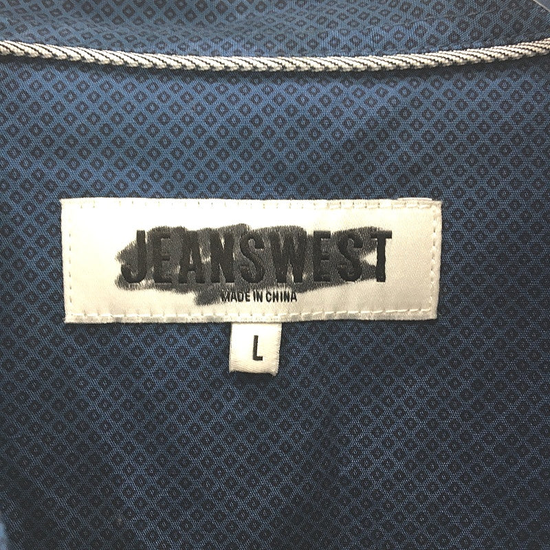 Jeanswest Buster Blue Diamond Patterned Long Sleeve Shirt Mens Size Large - Image 3