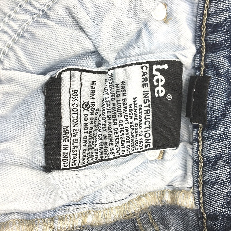 Lee LWM Mid Rise Straight Leg Fade Blue Denim Jeans Ladies Size 16 NEW - Image 6