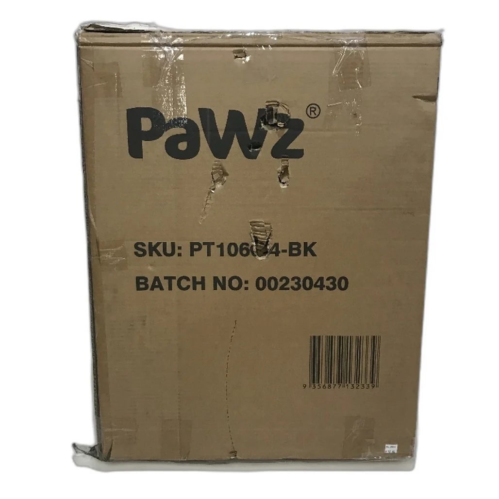 PAWZ 4 Panel Freestanding Foldable Wooden Pet Animal Gate Black NEW - Image 5