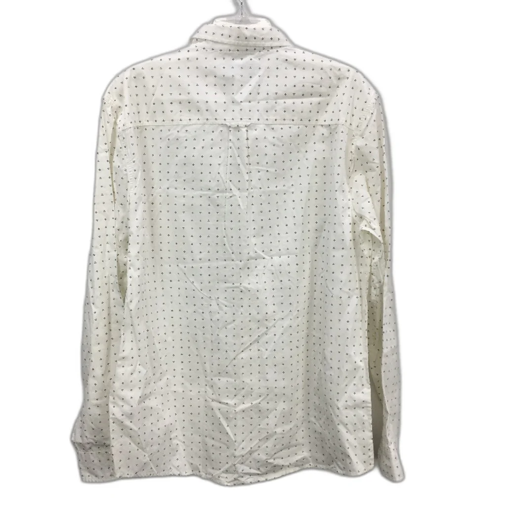 Jeanswest 2 Pack White Navy Pattern Cotton LSleeve Casual Shirts Mens Size L NEW - Image 3