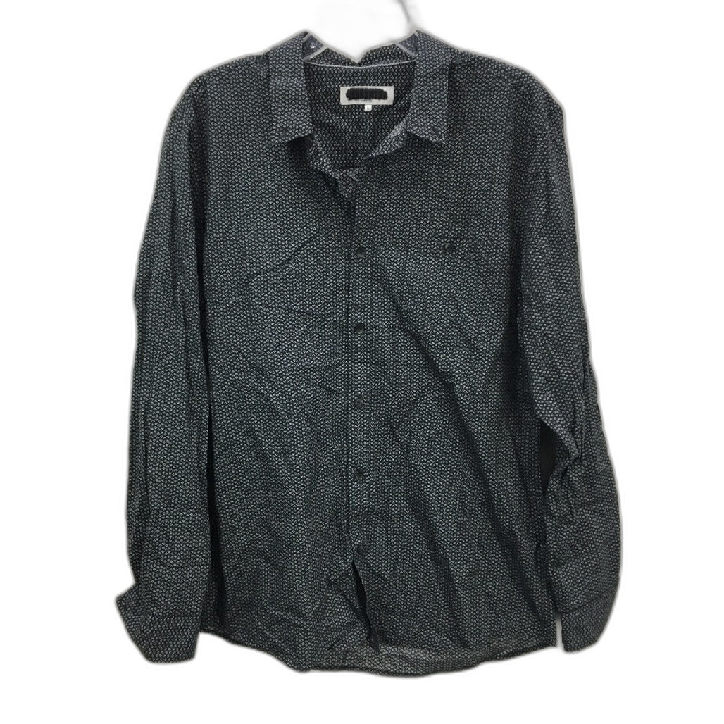 Jeanswest 2 Pack White Navy Pattern Cotton LSleeve Casual Shirts Mens Size L NEW - Image 5