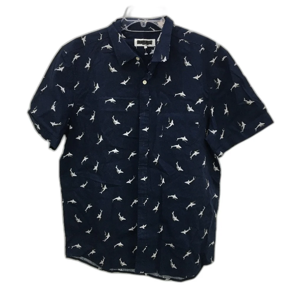 Jeanswest 2Pack Black & Navy Print Cotton SSleeve Casual Shirts Mens Size L NEW - Image 2
