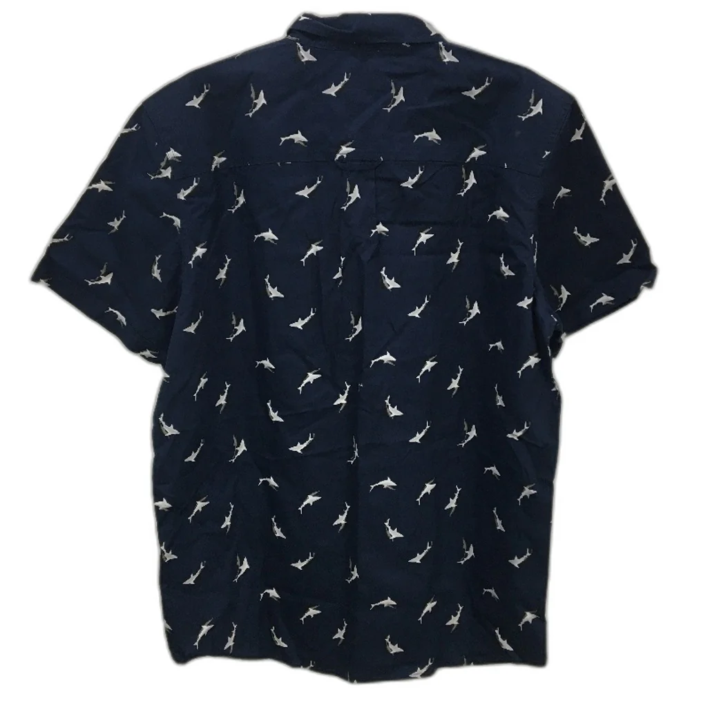 Jeanswest 2Pack Black & Navy Print Cotton SSleeve Casual Shirts Mens Size L NEW - Image 3