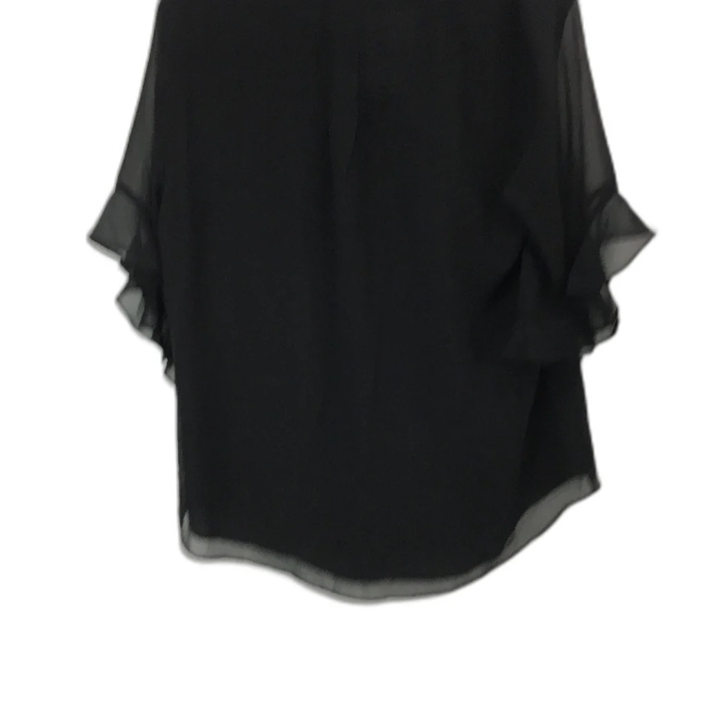 Jacqui.E Thea Drapey Black Scoop Notch Lined Blouse Ladies Size AU 14 NEW - Image 2