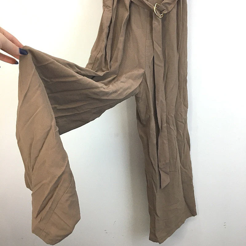 Dannii Minogue Petites Long Brown Jumpsuit with Belt Size 6 NEW - Image 3