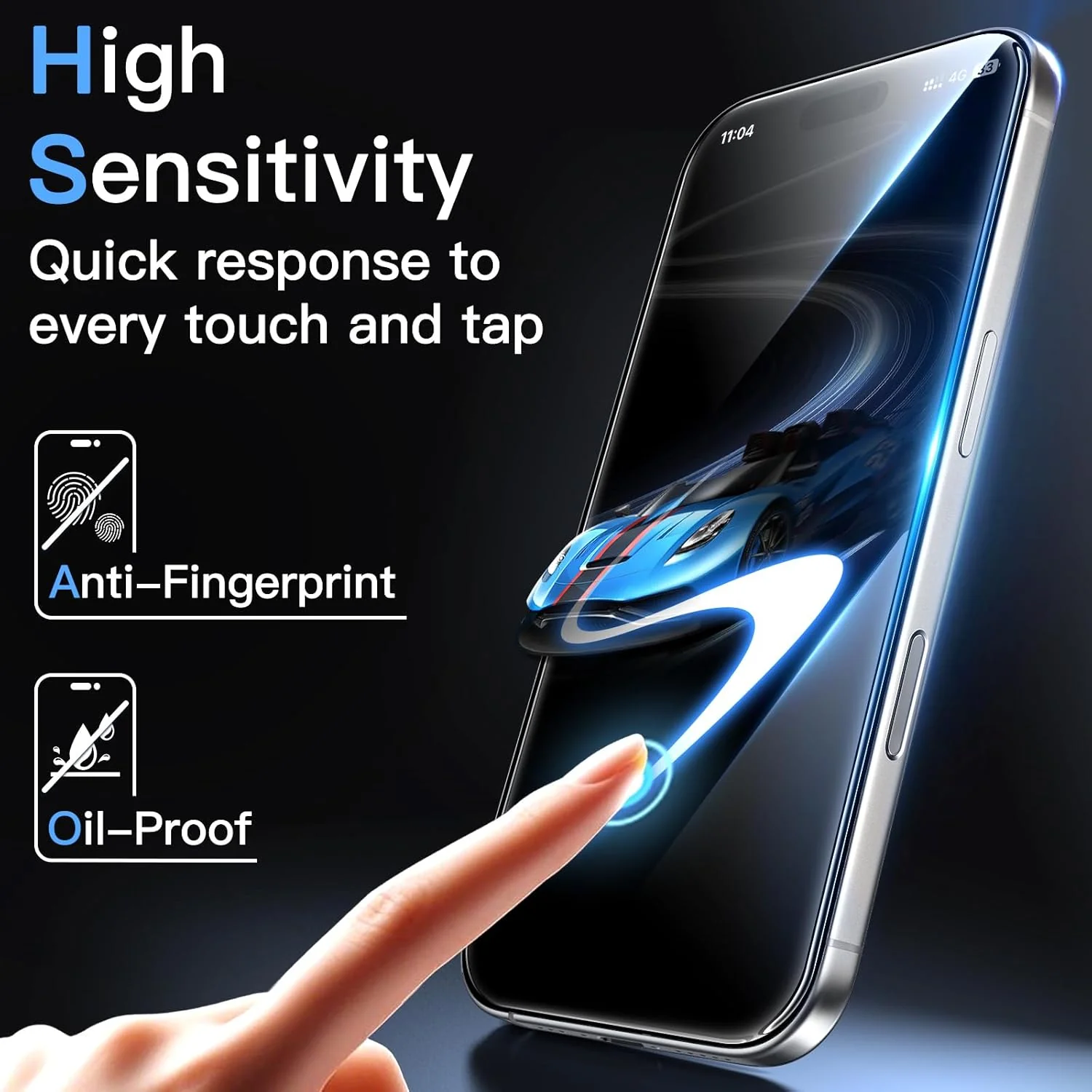 JETech Tempered Screen Protectors Glass Screen Protector for iPhone 16 Pro NEW - Image 6
