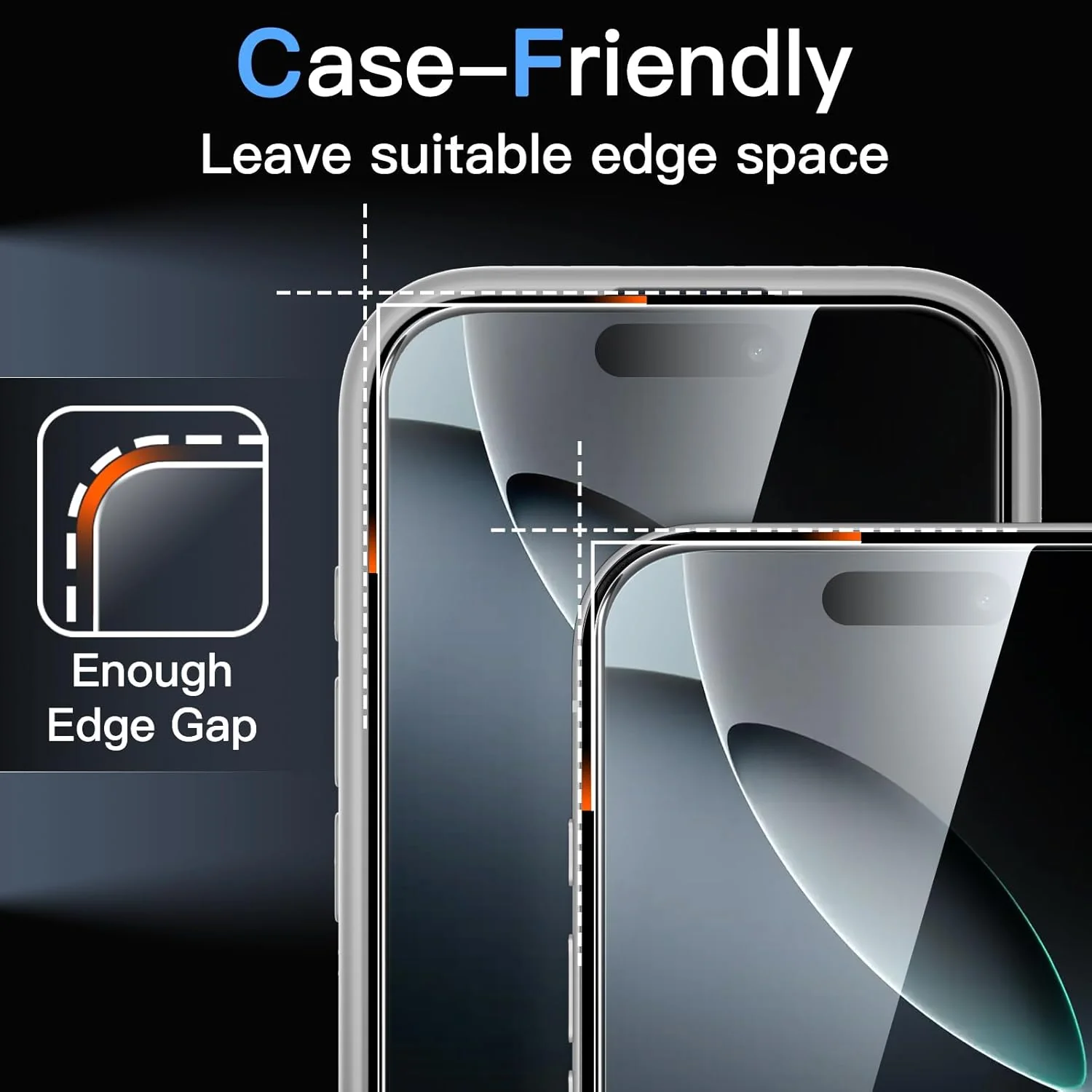JETech Tempered Screen Protectors Glass Screen Protector for iPhone 16 Pro NEW - Image 7