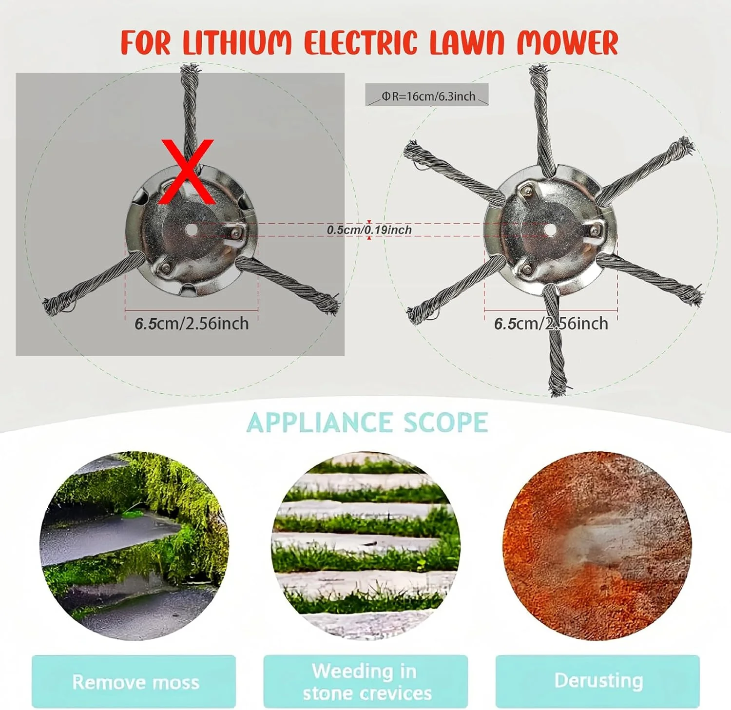 CUBETA Steel String Trimmer Accessories Wire Grass Trimmer Head Replacement NEW - Image 3